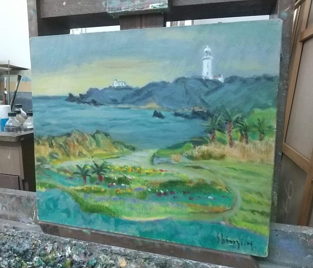 雨後 」房州白浜 F8 絵画 油絵 油彩画 風景画 アート - メルカリ