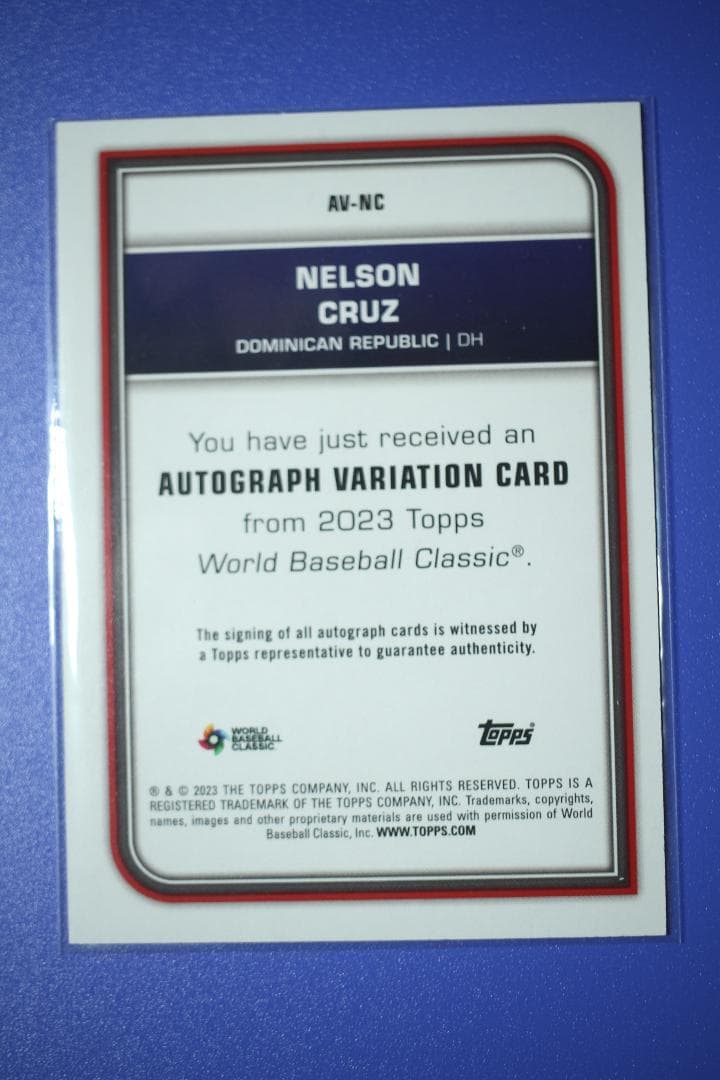 ネルソン・クルーズ 2023 topps WBC直筆サインカード ドジャース