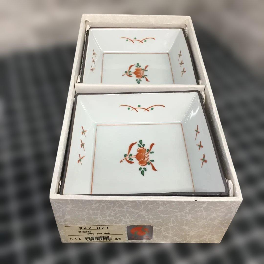 たち吉 呉須赤絵 煮物鉢 赤絵角 花数寄 赤絵皿 花あわせ 橘吉まとめ