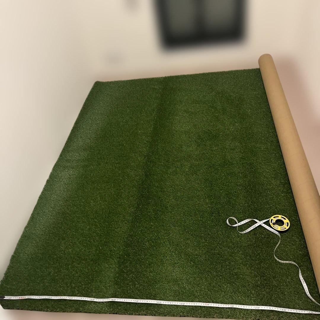 人工芝 2m x 1.4m 緑色　メモリーターフ28mm