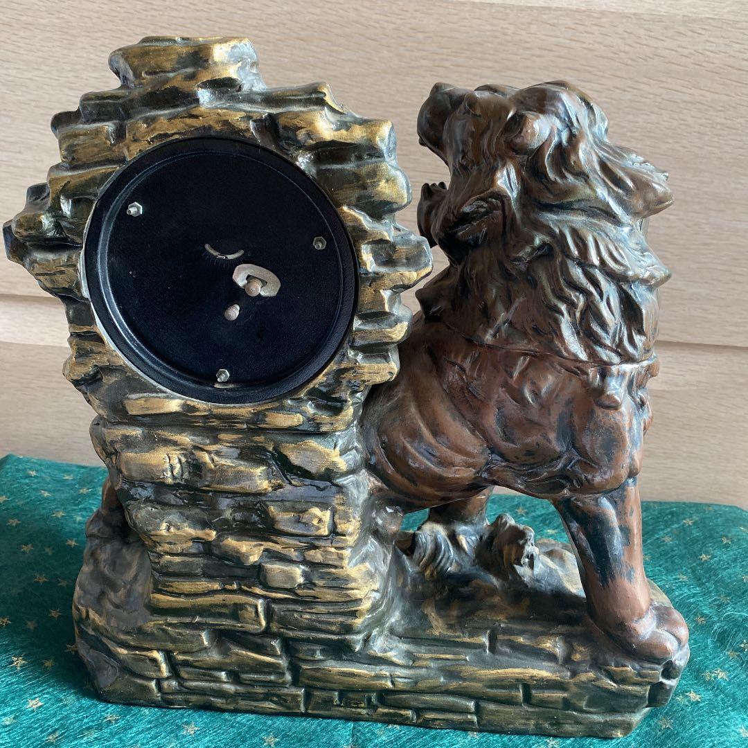 置き時計銅？ゼンマイ式MEIKO 彫刻チックタック