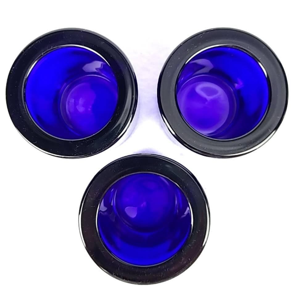 ●美品♪イッタラ　マリメッコ　ブルー　キビ　キャンドルホルダー　3台セット 2