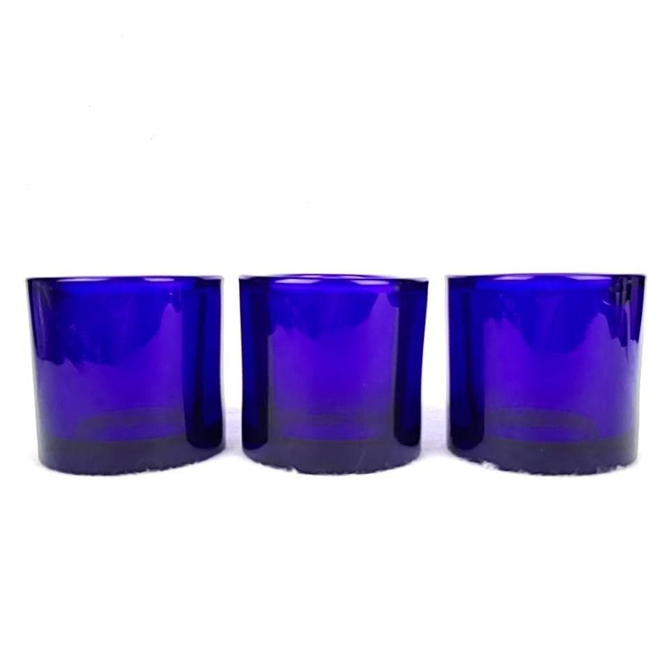 ●美品♪イッタラ　マリメッコ　ブルー　キビ　キャンドルホルダー　3台セット 2