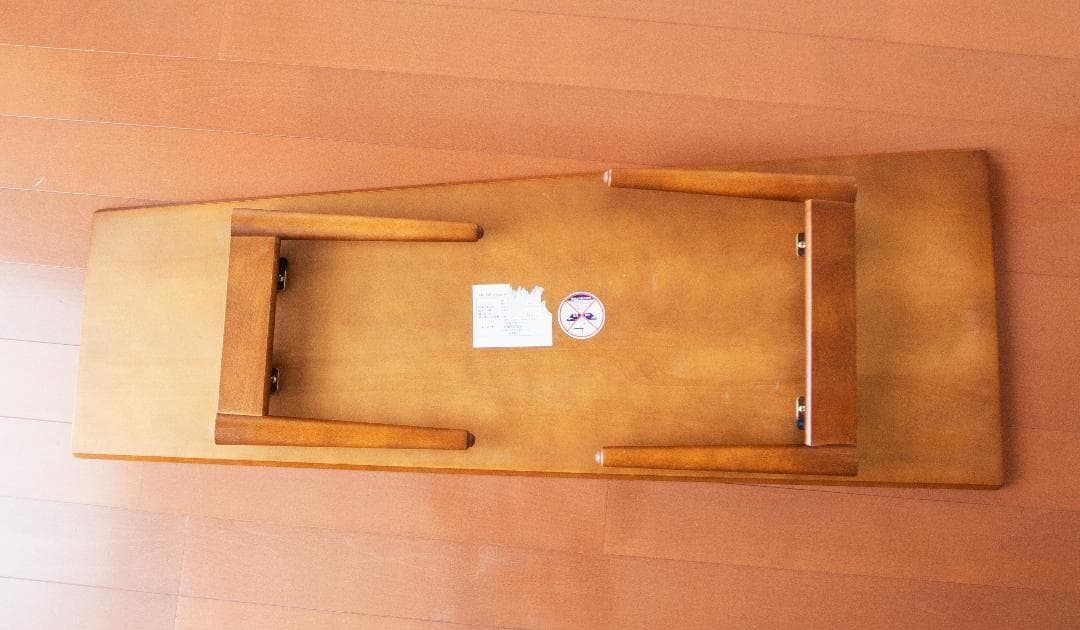 折りたたみ木製！送料込！美品！折りたたみ！ ローテーブル 2点組！