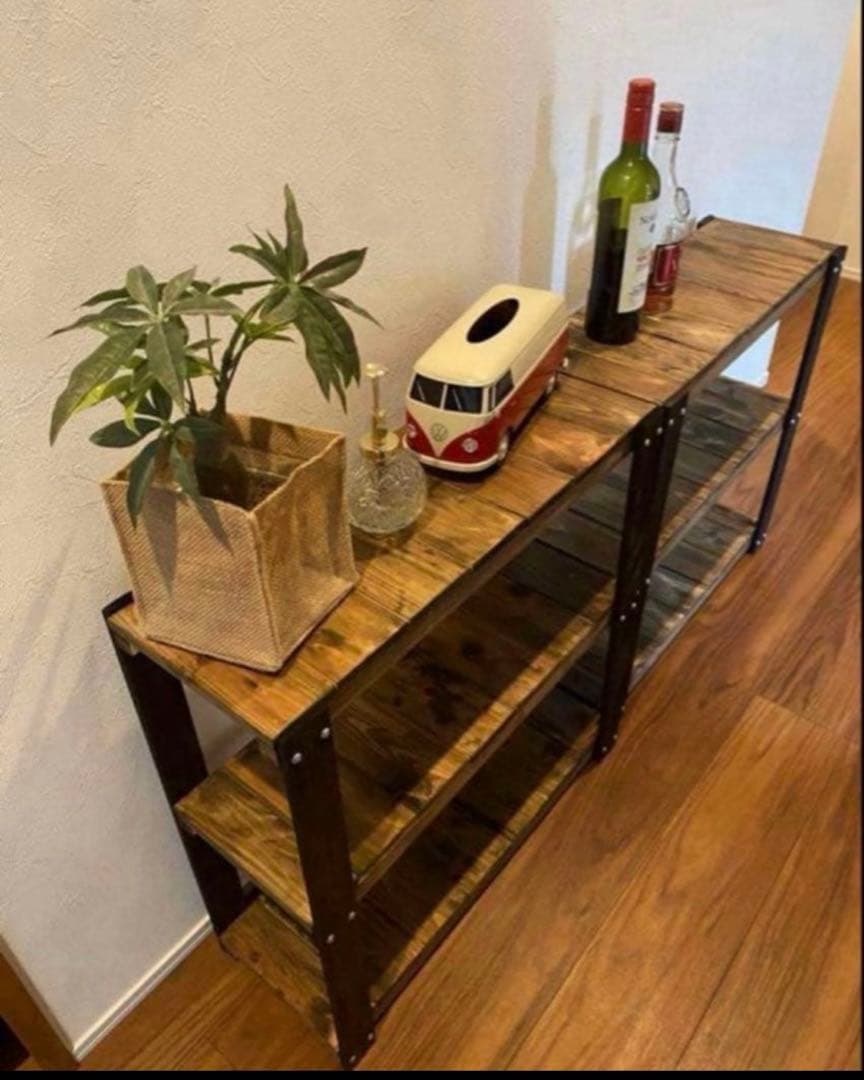 超メルカリ市限定価格　アイアン風3段ラック　ブルックリン　インダストリアル