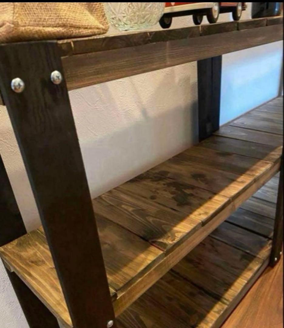 超メルカリ市限定価格　アイアン風3段ラック　ブルックリン　インダストリアル