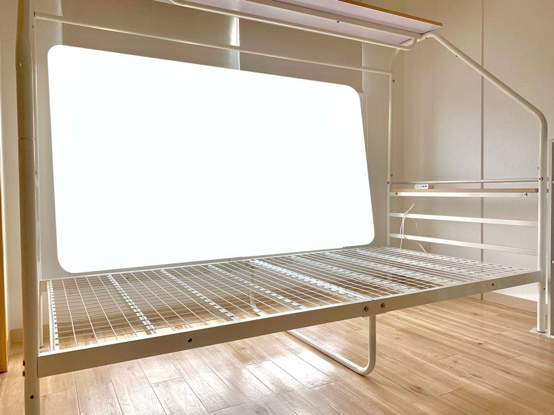 組み立て工具付　シングル　システムベッド　デスク付き ベッドフレーム