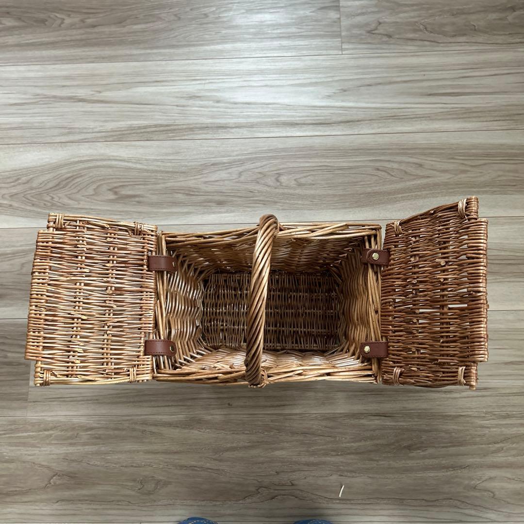 フォートナム&メイソン 籐製ハンドル付きバスケット