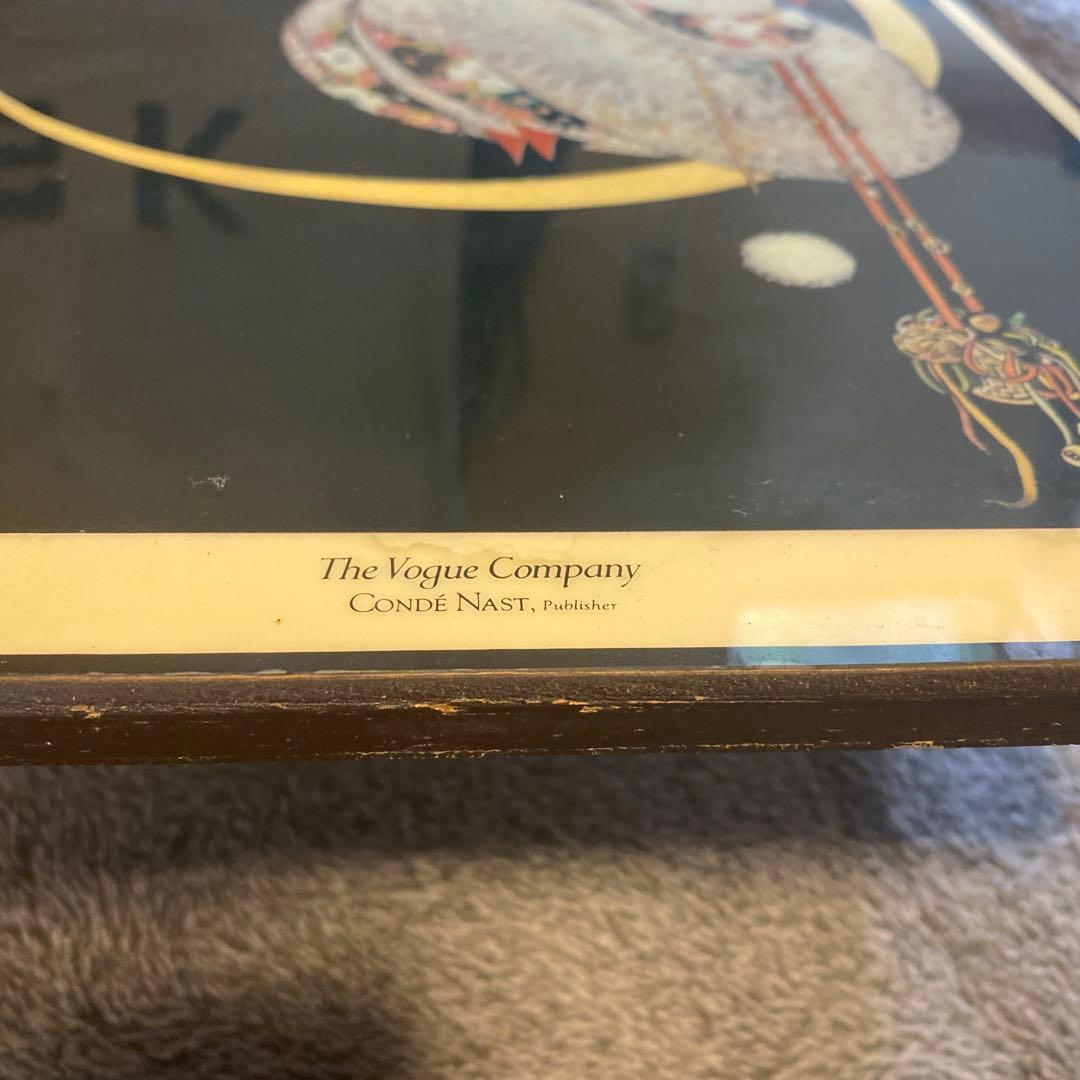 ビンテージ VOGUE MOON 木製プレートポスター アートポスター 絵画