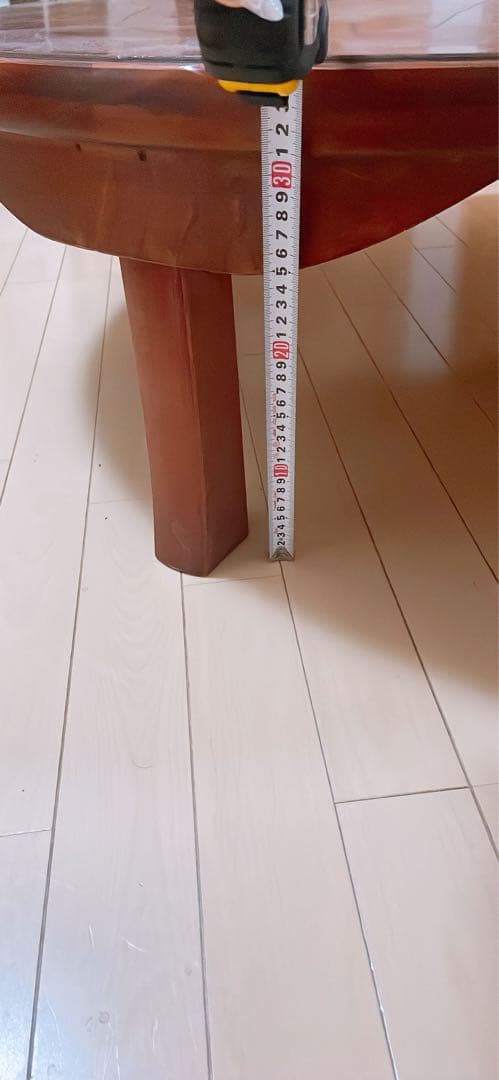 3gen　円形木製座卓 ちゃぶ台　ダークブラウン 103cm