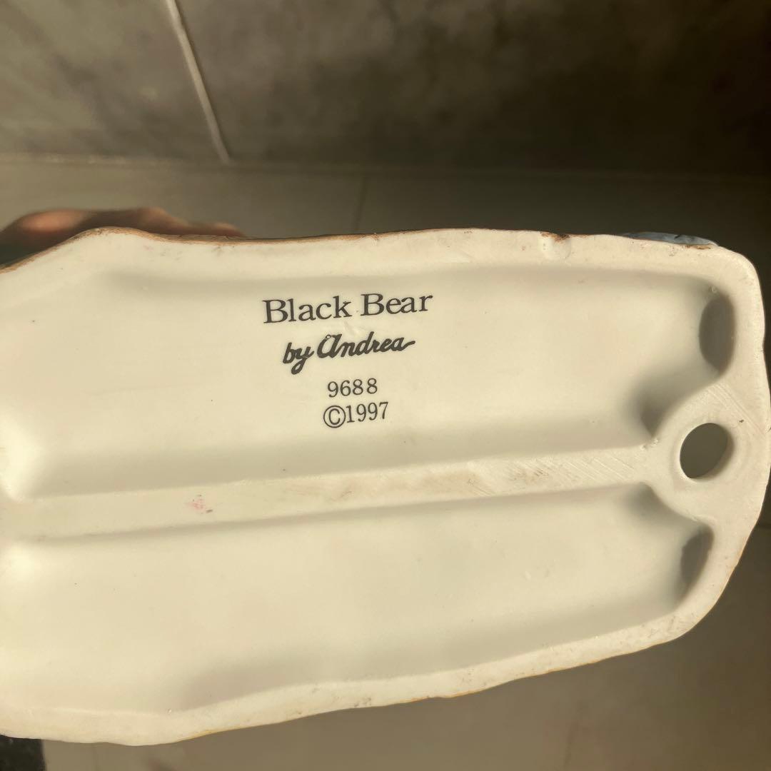 アメリカ90年代名門Andrea社生きているように生命力のある瞳のクマの陶器