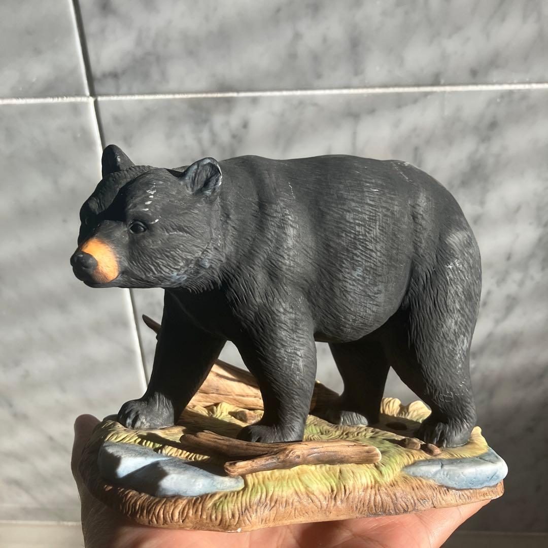 アメリカ90年代名門Andrea社生きているように生命力のある瞳のクマの陶器