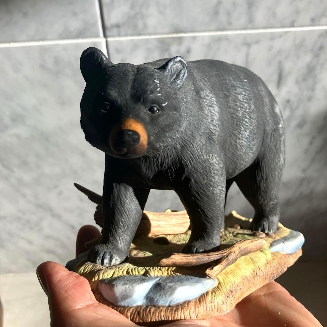 アメリカ90年代名門Andrea社生きているように生命力のある瞳のクマの陶器