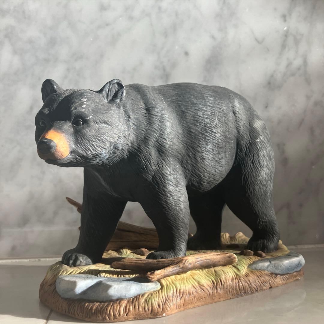 アメリカ90年代名門Andrea社生きているように生命力のある瞳のクマの陶器