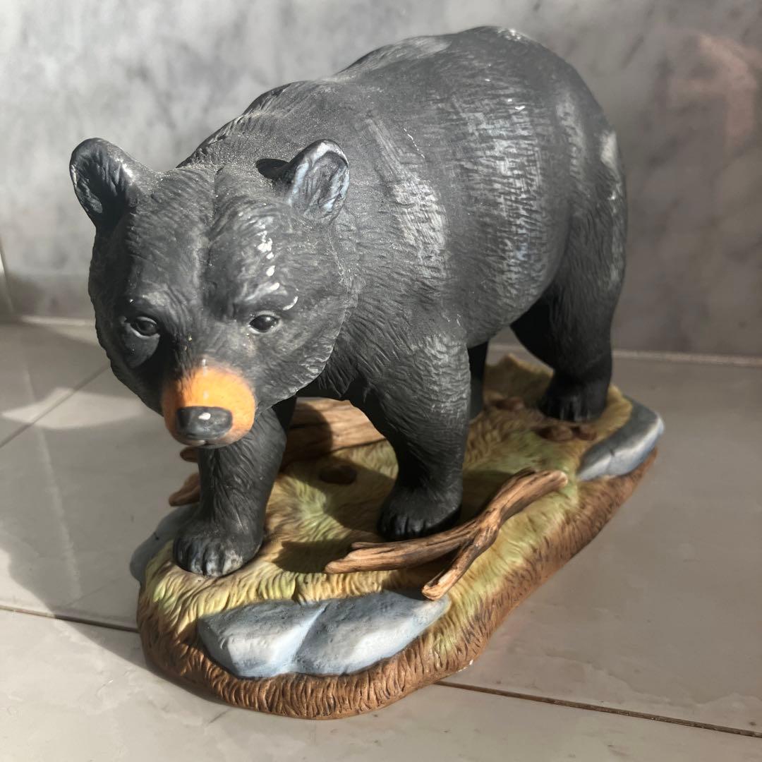 アメリカ90年代名門Andrea社生きているように生命力のある瞳のクマの陶器