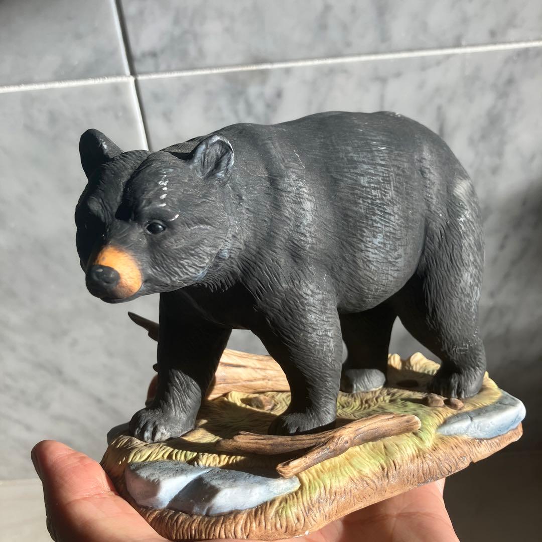 アメリカ90年代名門Andrea社生きているように生命力のある瞳のクマの陶器