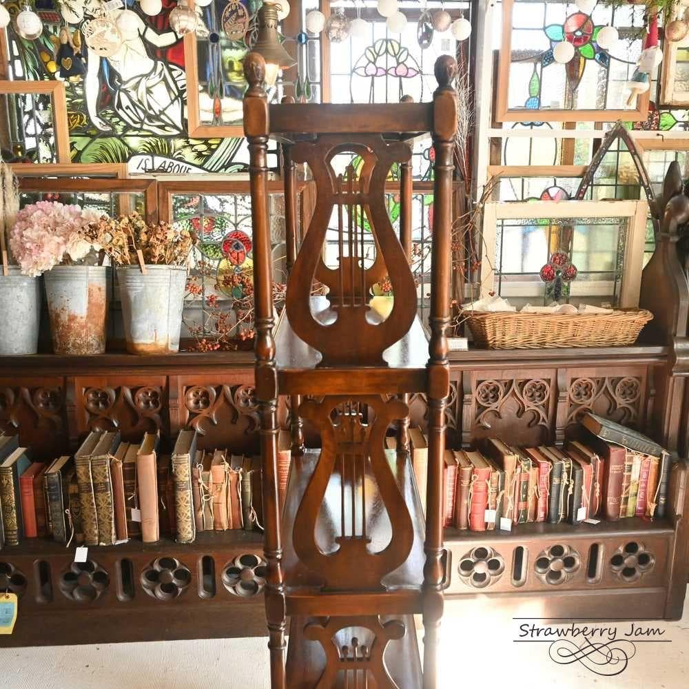 L3710-22 英国アンティーク ブックスタンド ショップ什器 収納 本棚