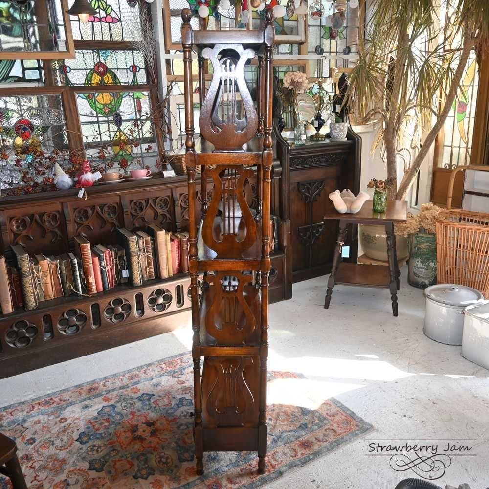 L3710-22 英国アンティーク ブックスタンド ショップ什器 収納 本棚