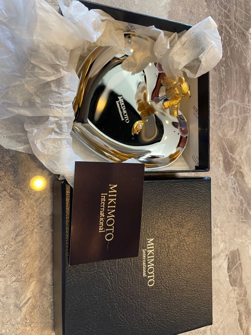 新品未使用 ミキモト パール付きベア アクセサリートレイ - メルカリ