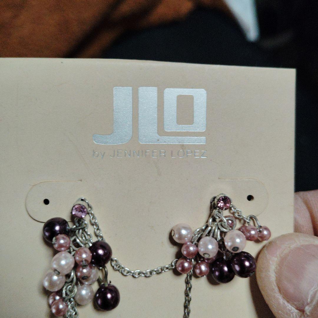 JLO ビーズチェーン付きピアス