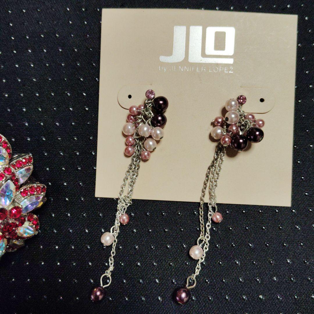 JLO ビーズチェーン付きピアス