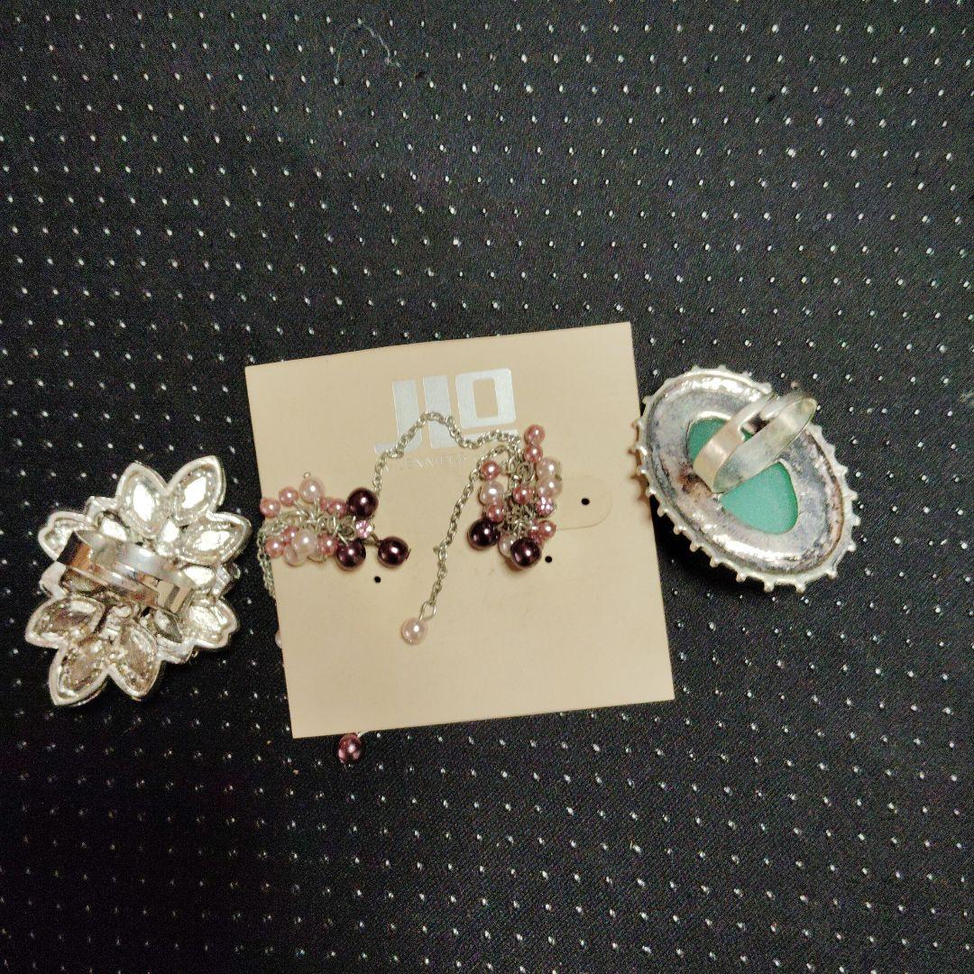 JLO ビーズチェーン付きピアス