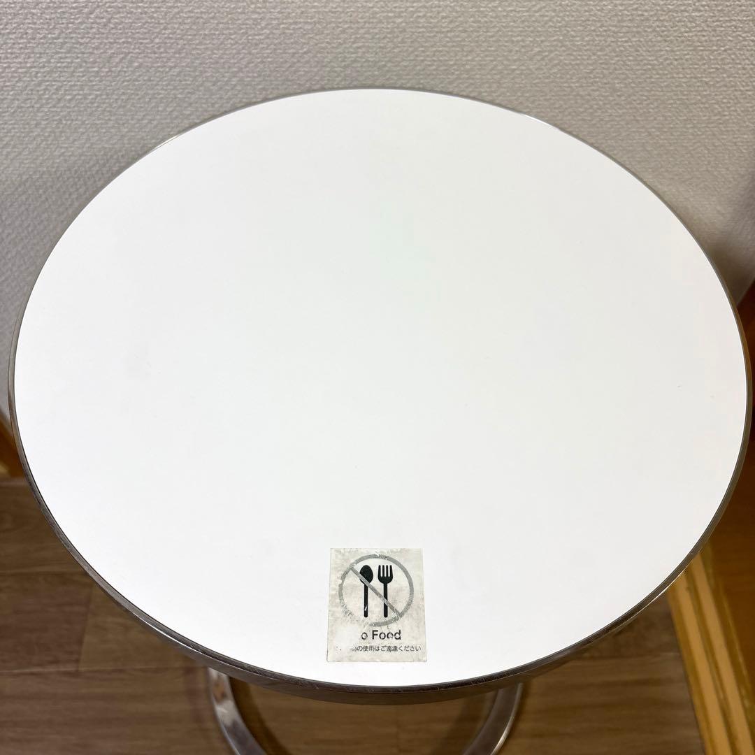 ホワイト　円形　サイドテーブル　ベッド サイドテーブル　おしゃれ
