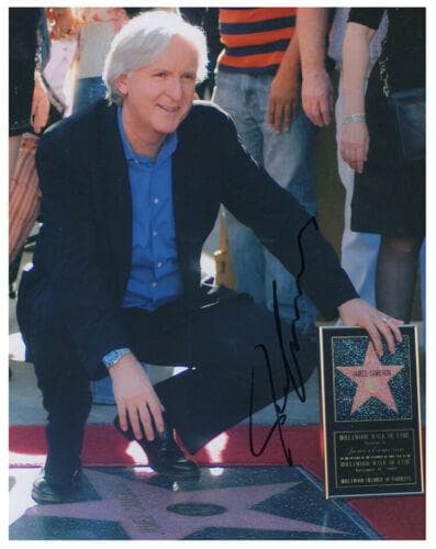 直筆サイン入り写真 ジェームズ・キャメロン アリータ/フレームなし/SA鑑定済