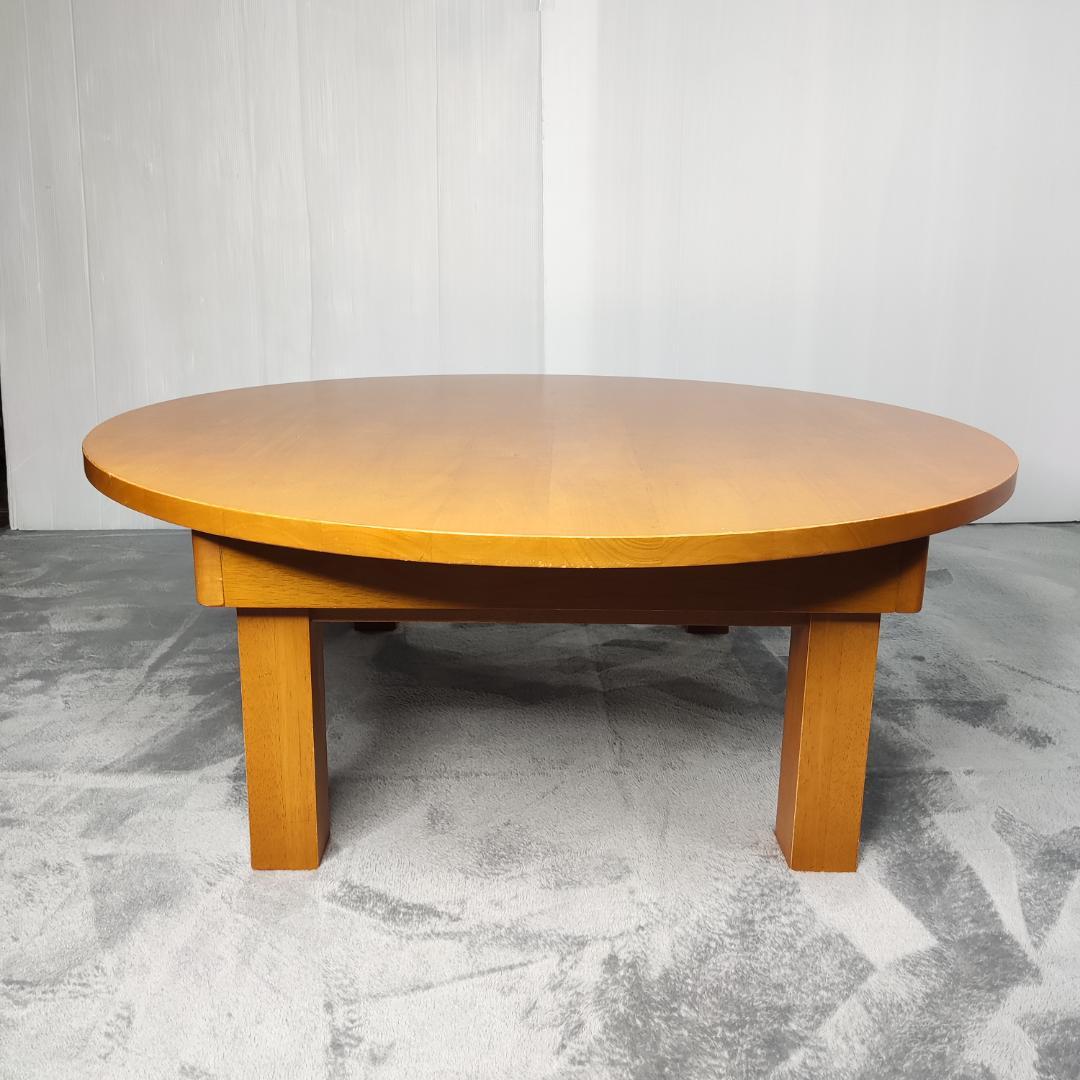 天然木製　丸テーブル　座卓　ちゃぶ台　レトロ　アンティーク　直径80 高さ30