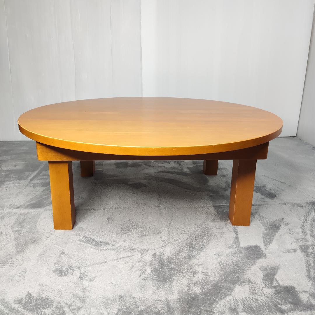 天然木製　丸テーブル　座卓　ちゃぶ台　レトロ　アンティーク　直径80 高さ30