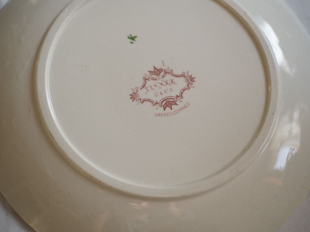 Sarreguemines antique plate サルグミンヌ