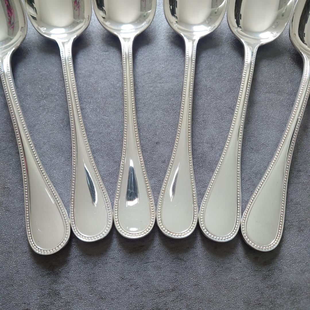 美品 クリストフル パール スタンダードスプーン 6点