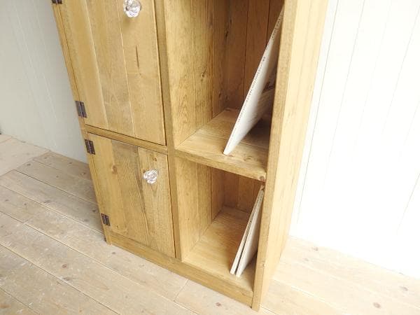 サイズデザインオーダー可2バッタン扉２扉キャビネットナチュラルブラウン●受注製作