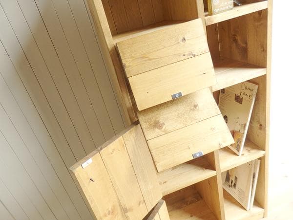 サイズデザインオーダー可2バッタン扉２扉キャビネットナチュラルブラウン●受注製作