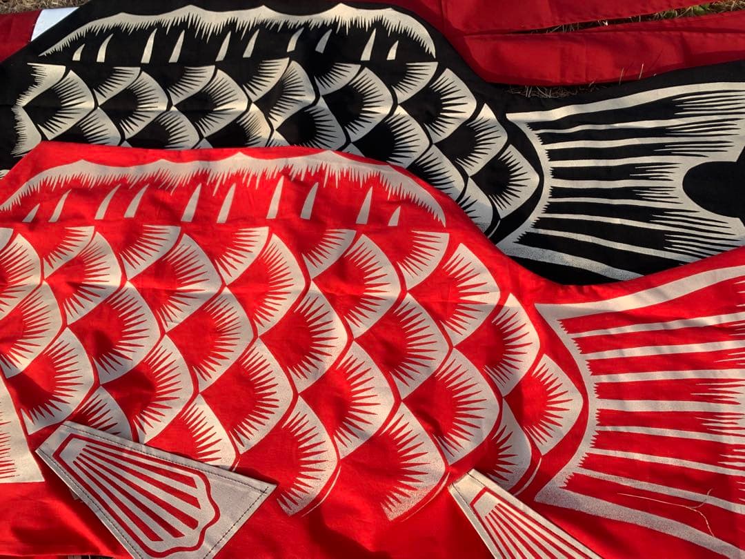 歌川広重「名所江戸百景 水道橋駿河台」手染め鯉のぼり　黒　1.5m単品　鯉のぼり