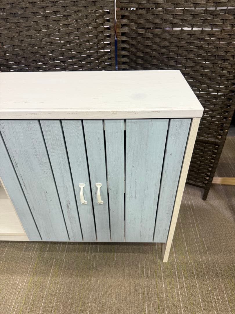 洗浄消毒作業済】ニトリ キャビネット マリーナ SEA7085DWW&BL - メルカリ