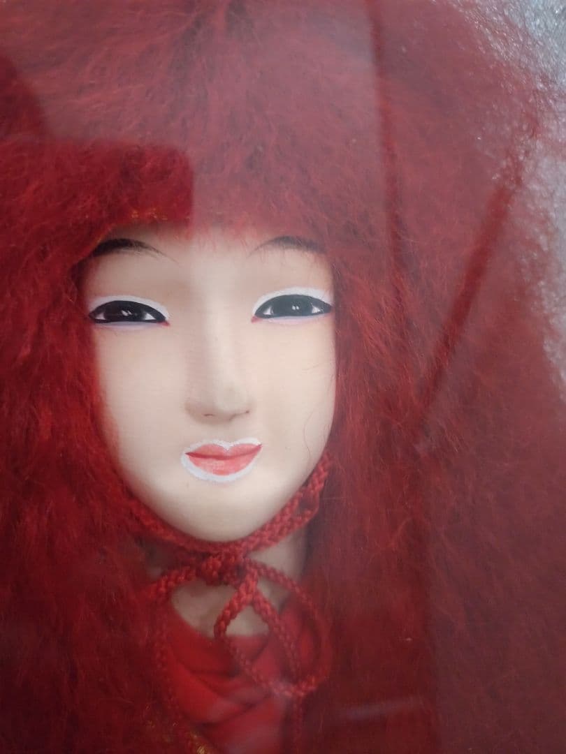 猩々　日本人形風額飾り　ハンドメイド（手作りです。）