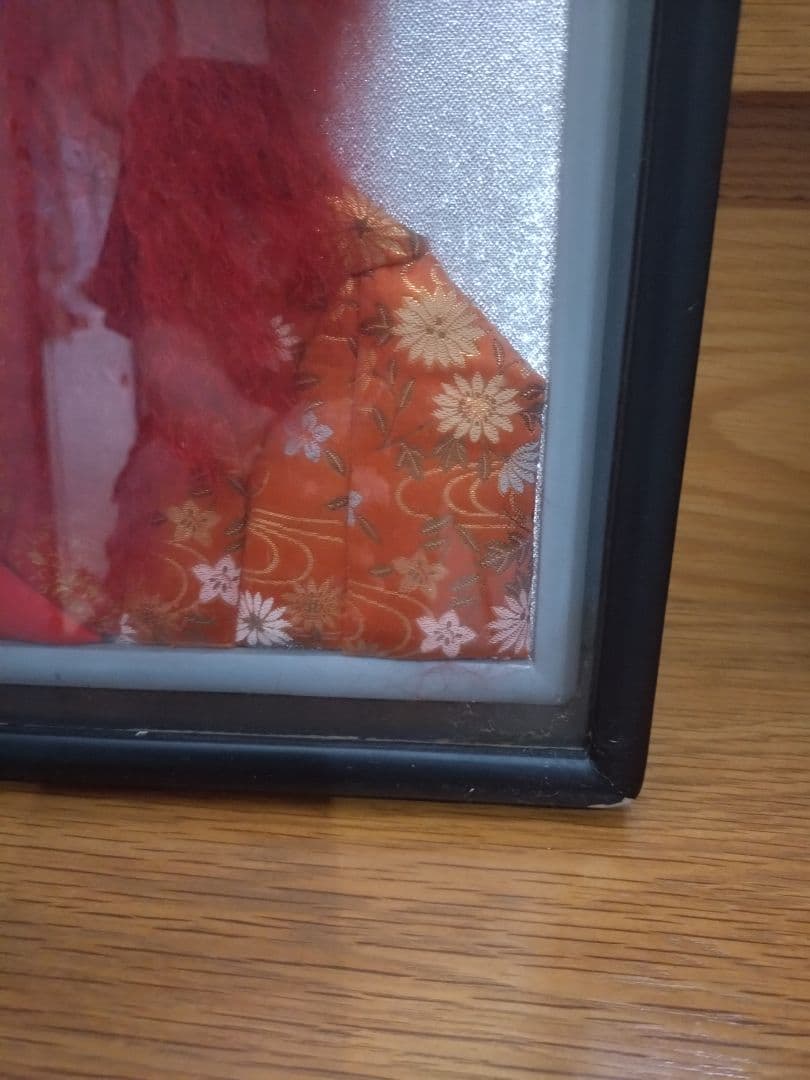 猩々　日本人形風額飾り　ハンドメイド（手作りです。）