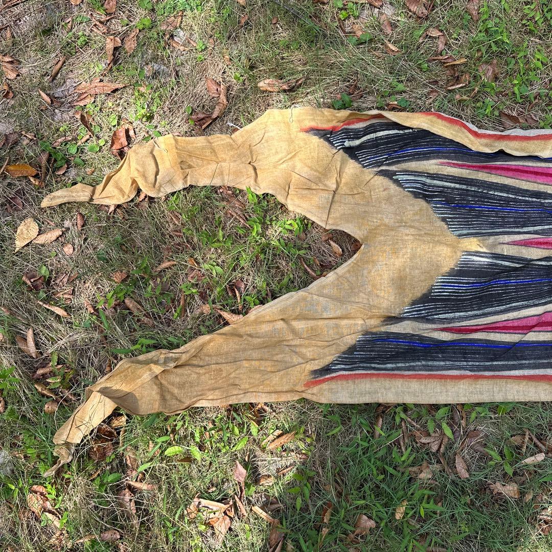 【希少・古布】蔵出しアンティーク鯉のぼり 麻布製 手描き彩色 5.2m 昭和初期