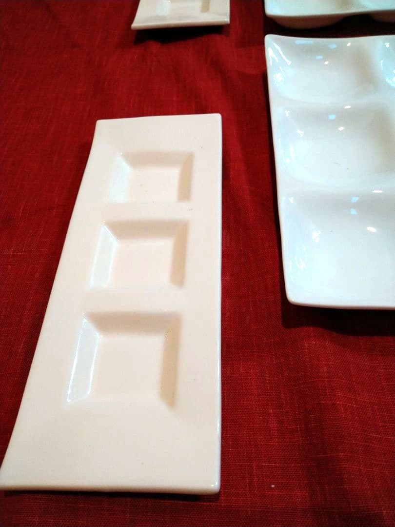 ♥九谷焼 司峰作３盛皿♦グッドデザイン・プレート賞受賞６・９盛皿７皿