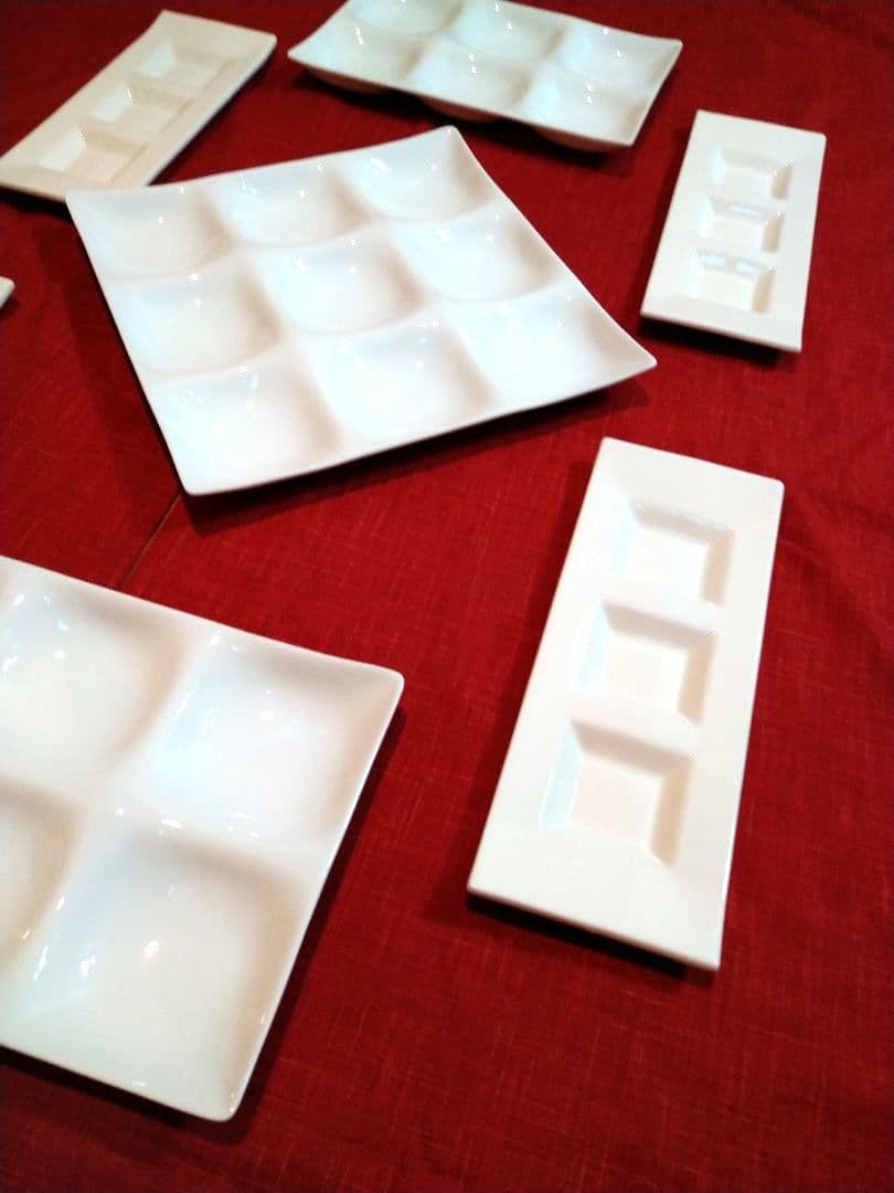 ♥九谷焼 司峰作３盛皿♦グッドデザイン・プレート賞受賞６・９盛皿７皿