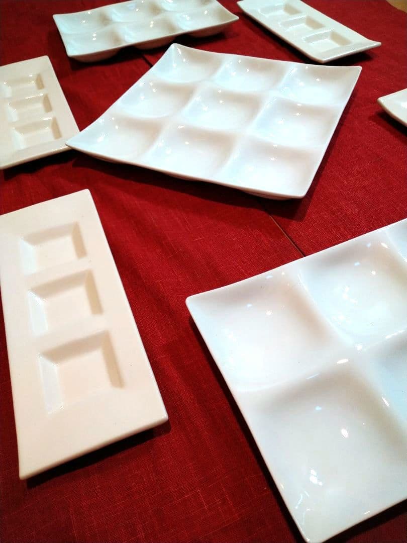 ♥九谷焼 司峰作３盛皿♦グッドデザイン・プレート賞受賞６・９盛皿７皿