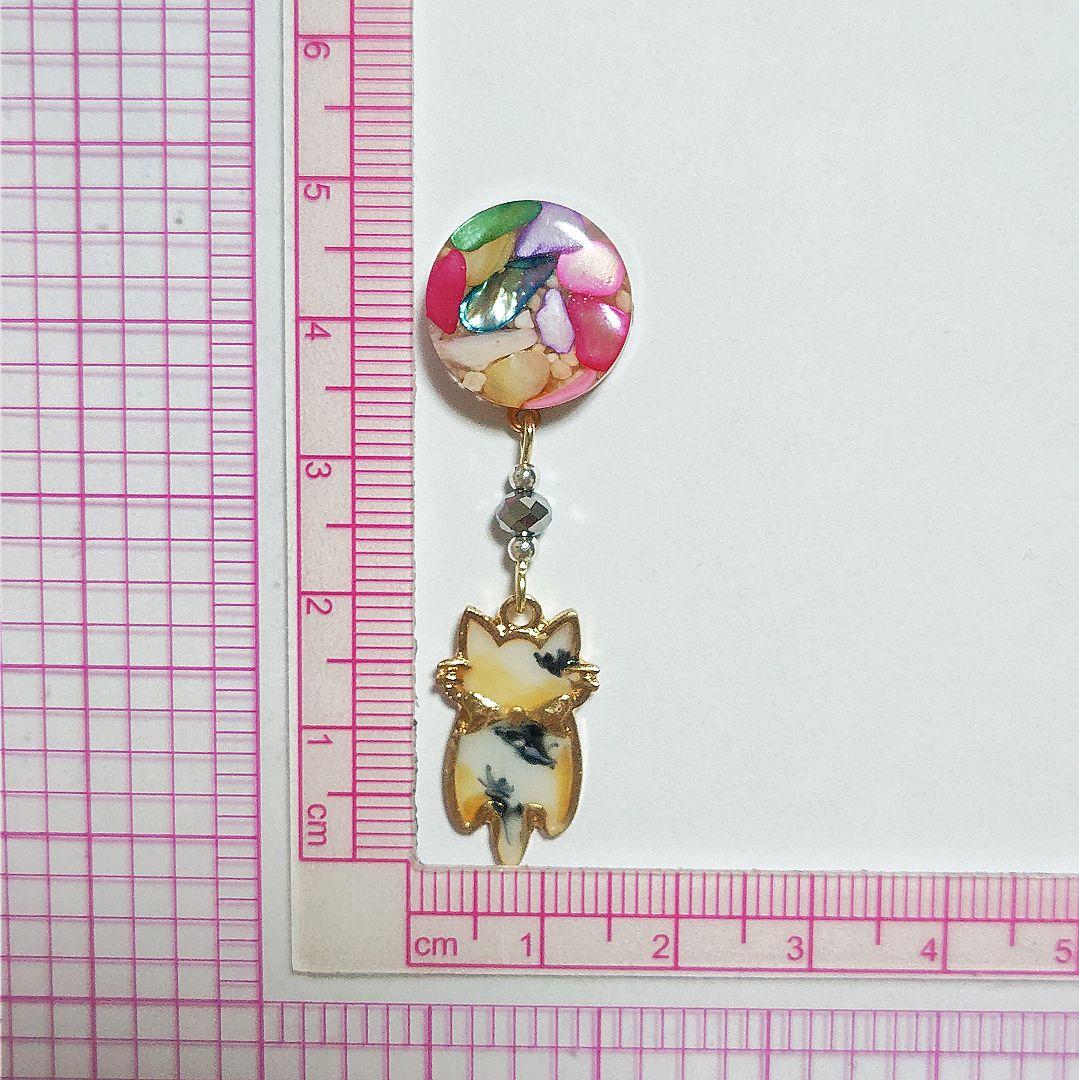 【969】細石と子猫のピアス／イヤリング