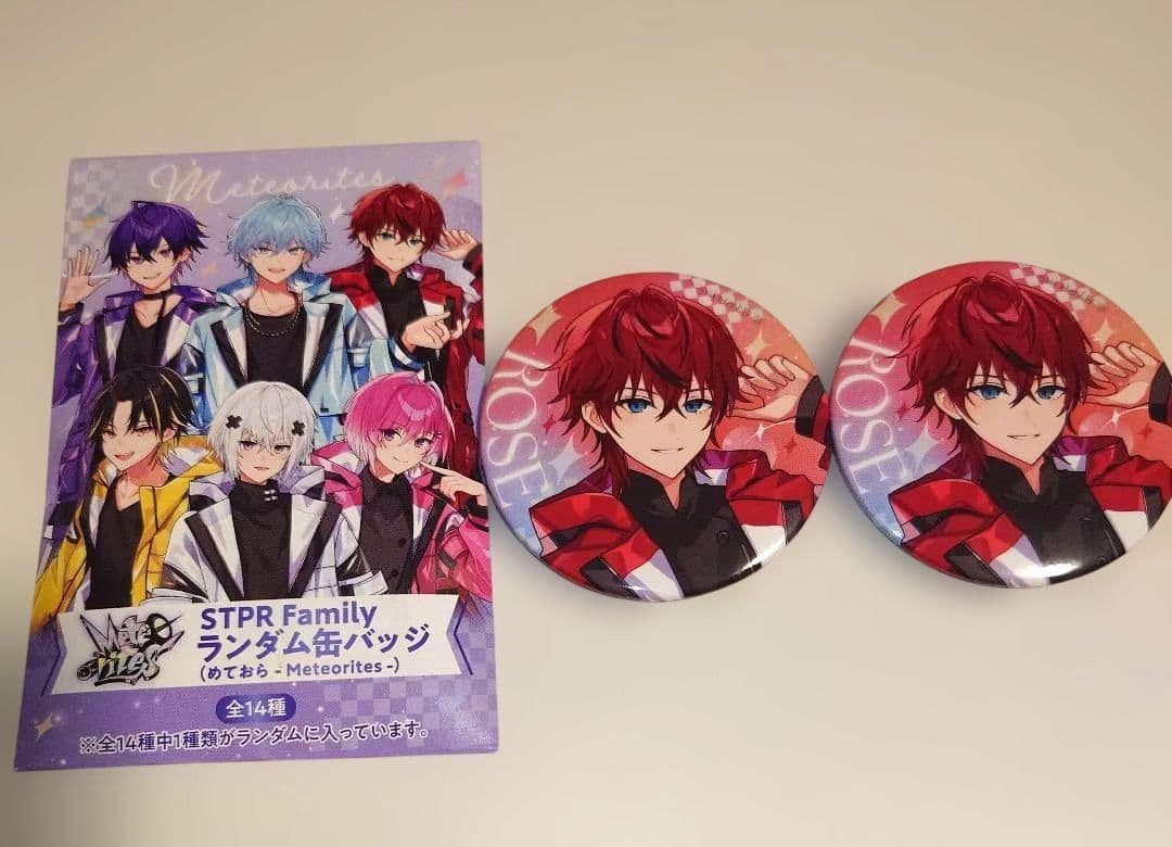 STPR Family ランダム缶バッジ めておら ロゼ 等身 2点セット - メルカリ