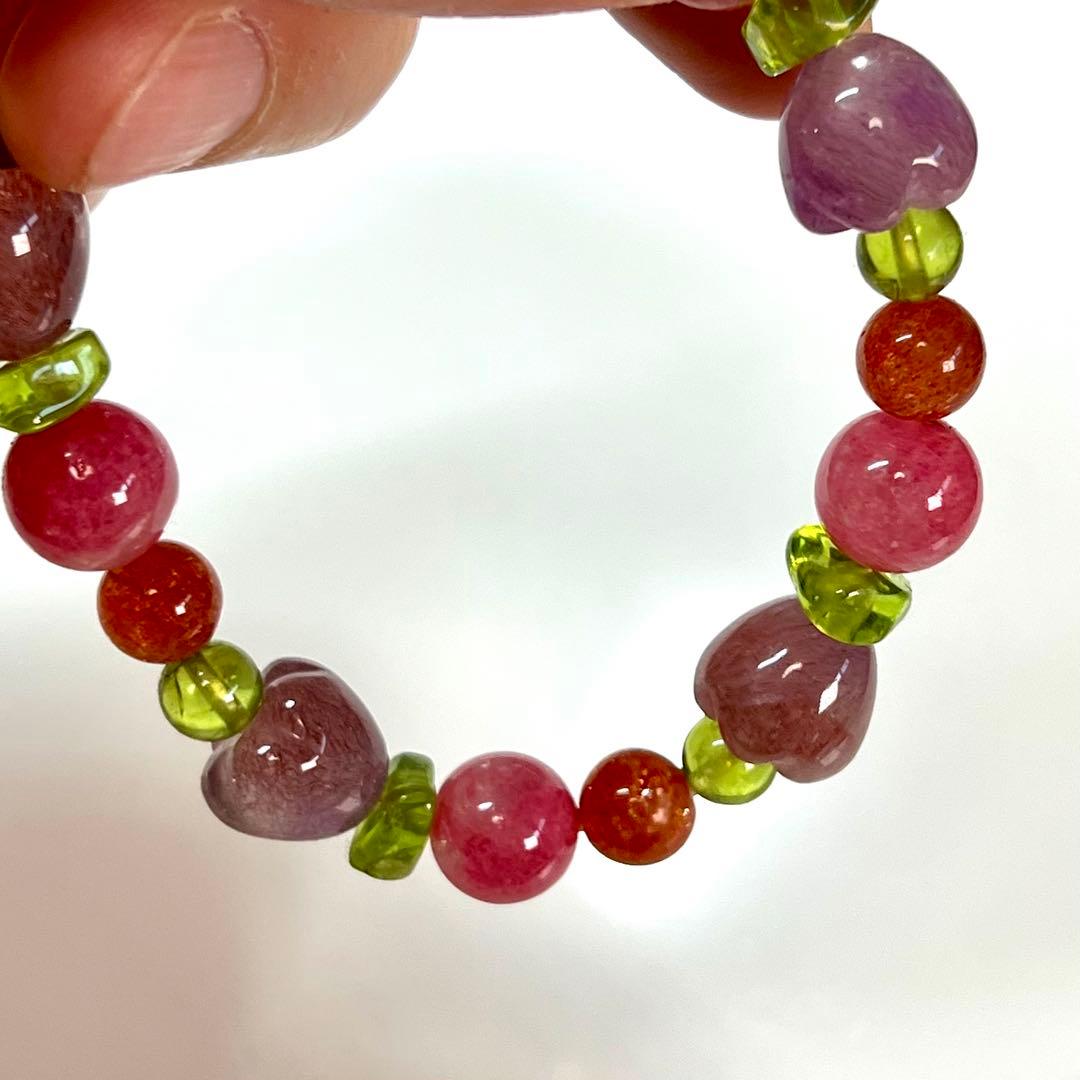 デザインブレスレット　春の花々と新緑をイメージした春色ガーデン　スーパーセブン