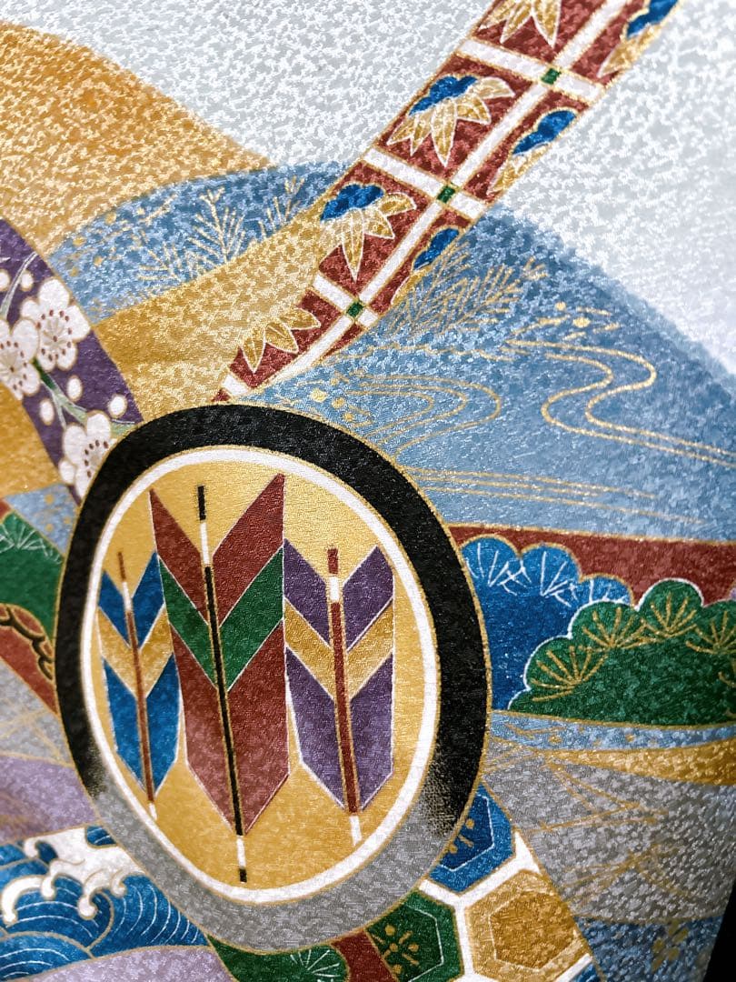 刺繍入り!!七五三　5歳　男の子　フルセット　一式　グレー　ゴールド　鷹