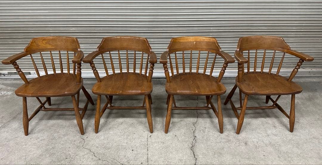 飛騨高山　柏木工　4人用ダイニングテーブルセット　チェア4脚