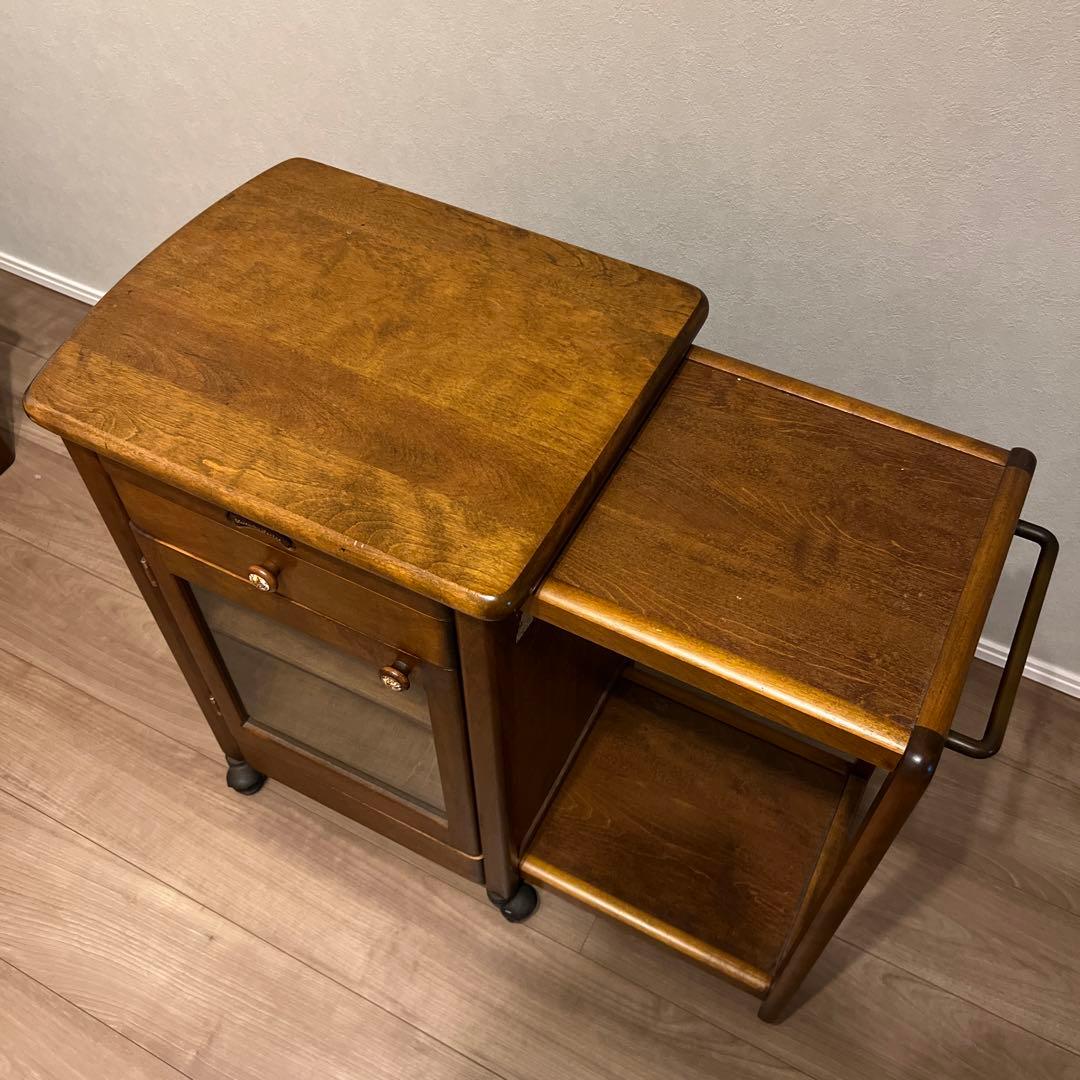 サイドテーブル　棚　アンティーク　昭和