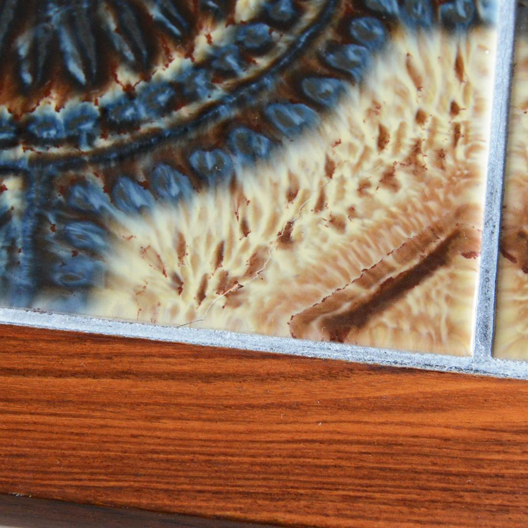 デンマーク 北欧ヴィンテージ タイルトップ ローテーブル ローズウッド 北欧家具