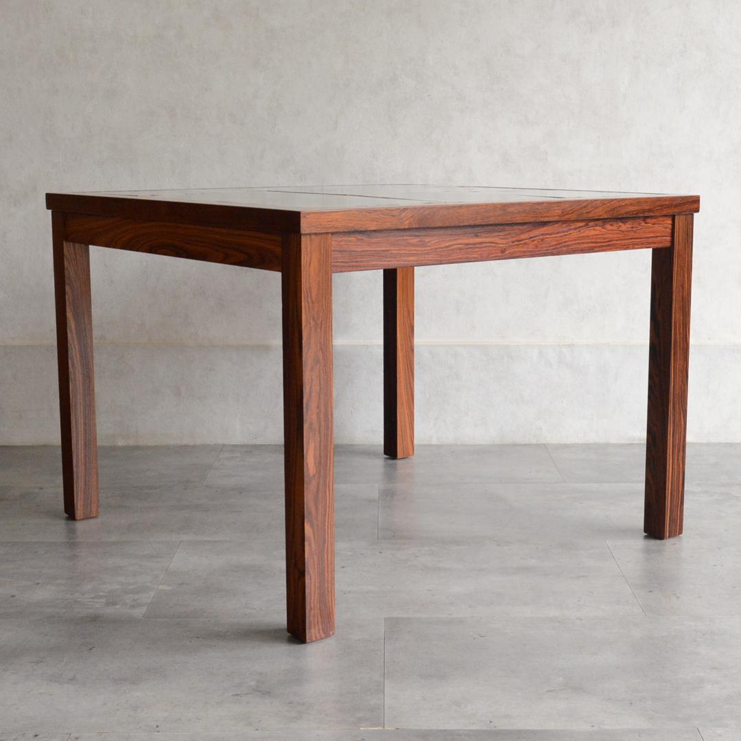 デンマーク 北欧ヴィンテージ タイルトップ ローテーブル ローズウッド 北欧家具